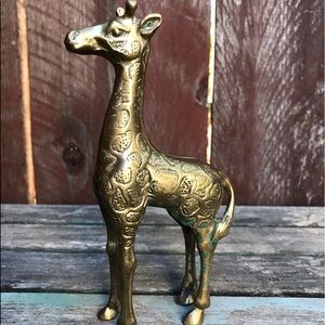 Gold Giraffe Figurine